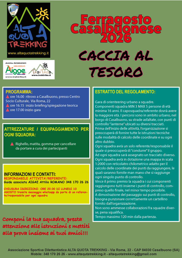 locandina aqt orienteering ferragosto 2026